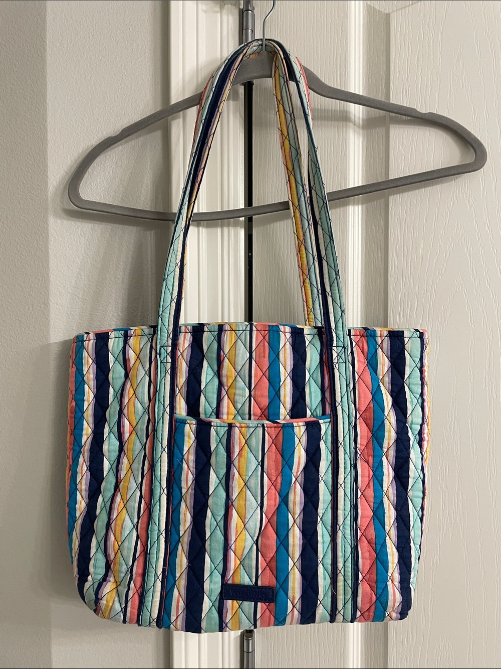 Vera Bradley Quilted Multicolor Stripe Tote Bag